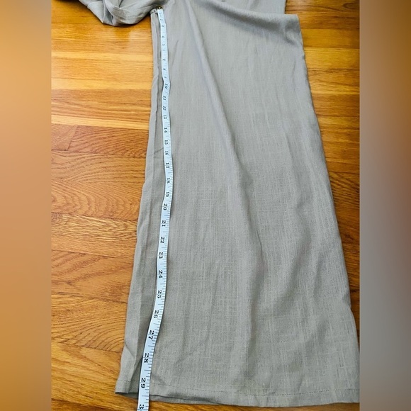 Linen Blend Pants, Pacibe, Size Small, Wide Leg Elastic Waist Flowy Summer Pants - Picture 12 of 14